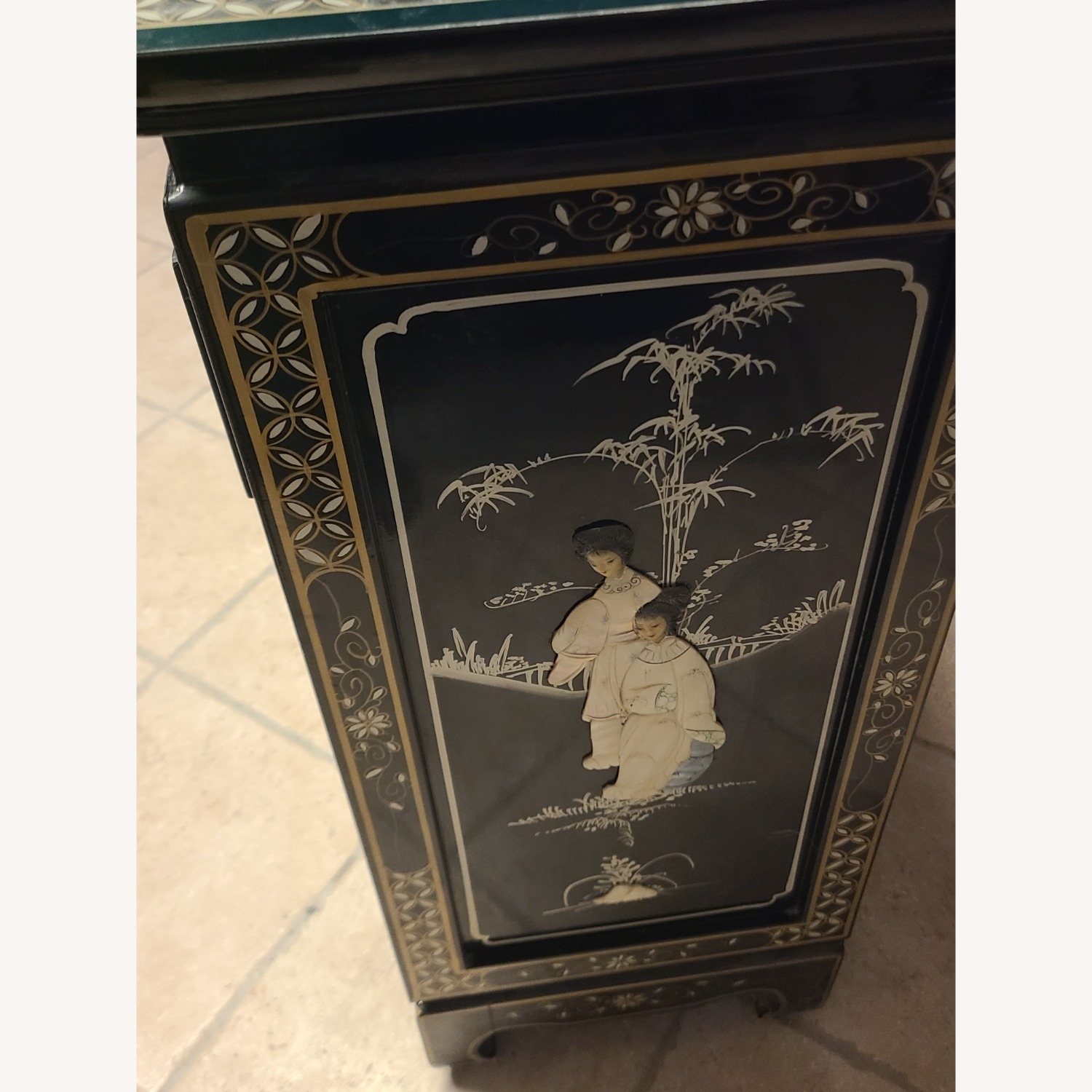 Oriental Asian Mother of Pearl Cabinet - image-5