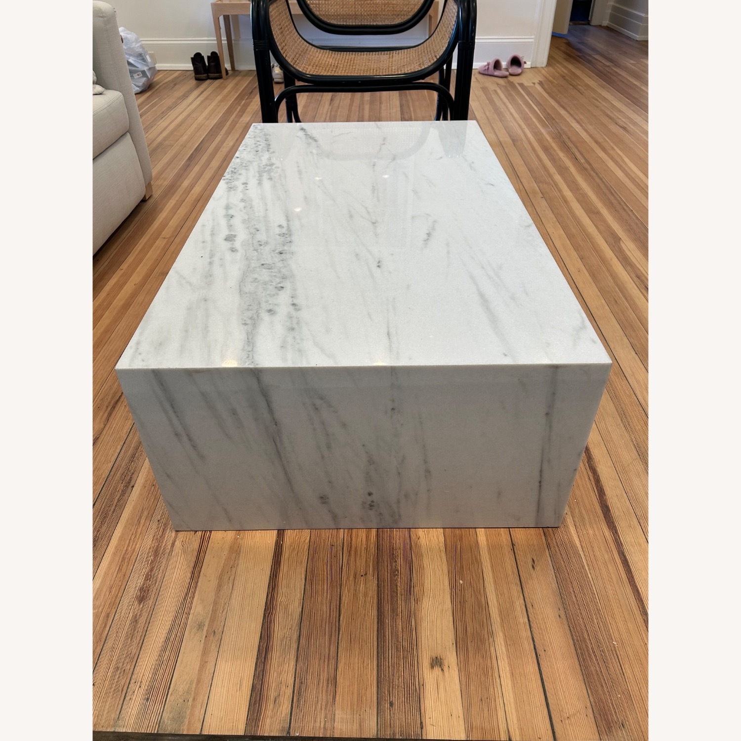 Large Plinth Marble Coffee Table - image-5