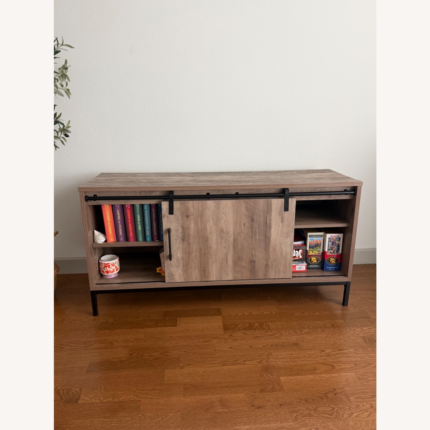 Walmart Wood Media Storage - image-1