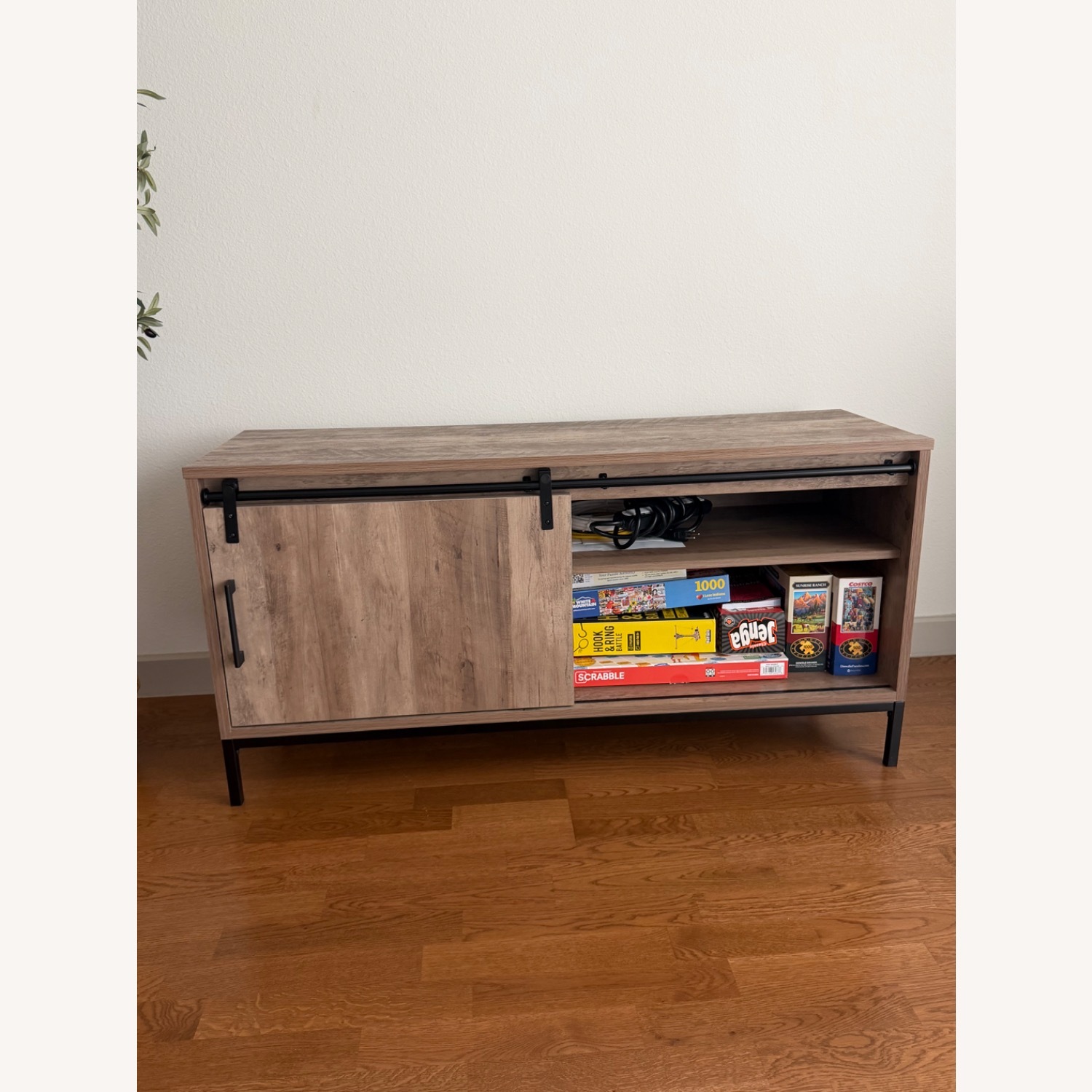 Walmart Wood Media Storage - image-2