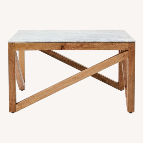 Used CB2 Marble and Wood Coffee Tables for sale on AptDeco