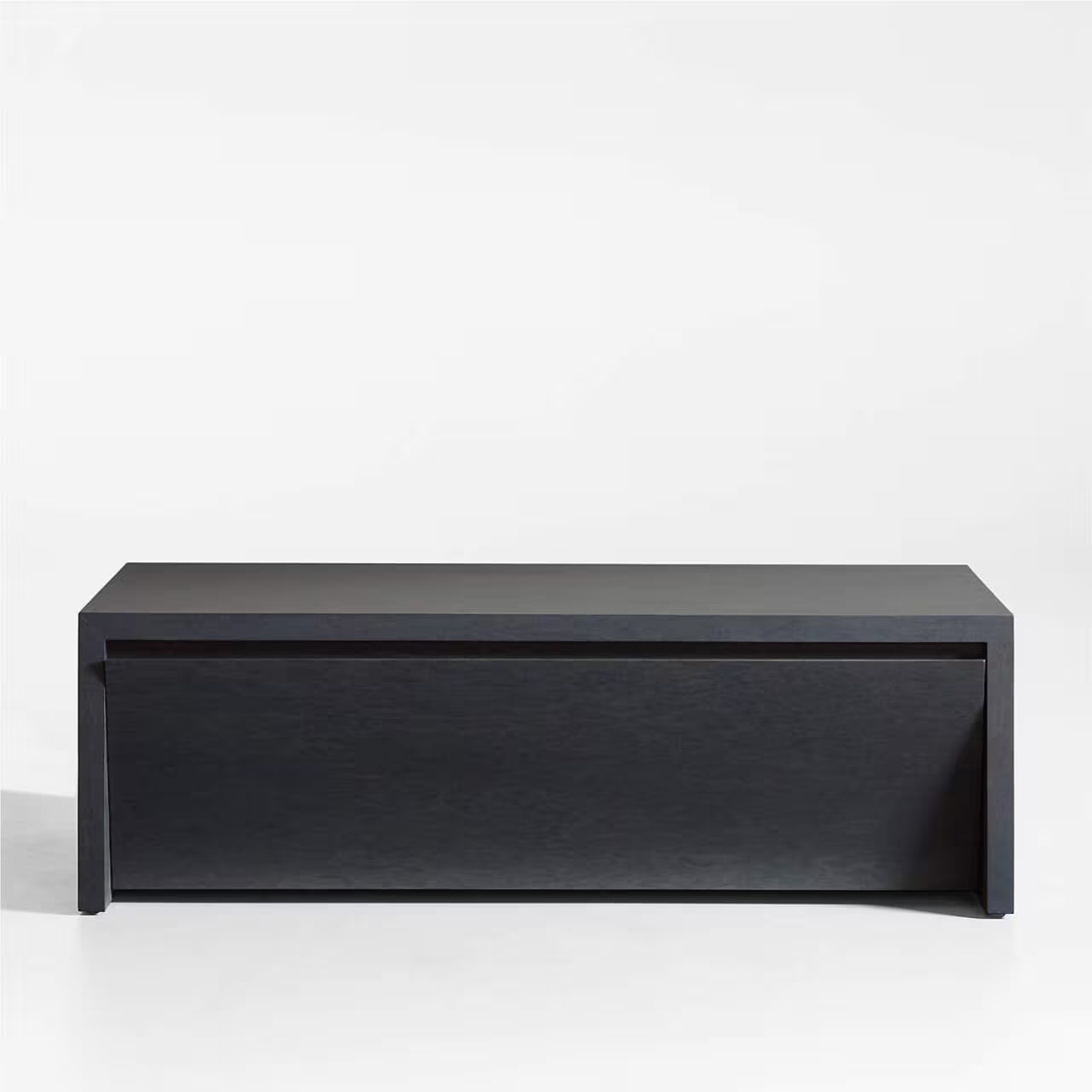 CB2 Vander Rectangular Black Wood Coffee Table - image-4