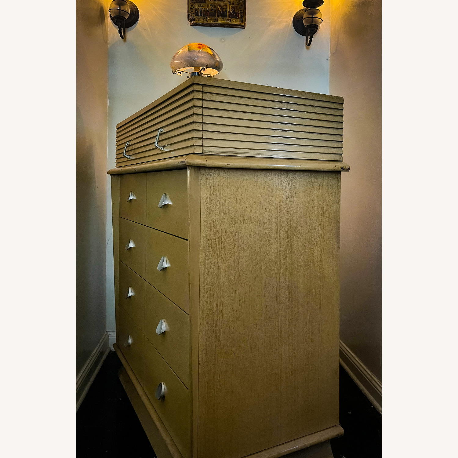 Vintage Art Deco Streamline Waterfall Dresser - image-2