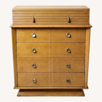 Vintage Art Deco Streamline Waterfall Dresser