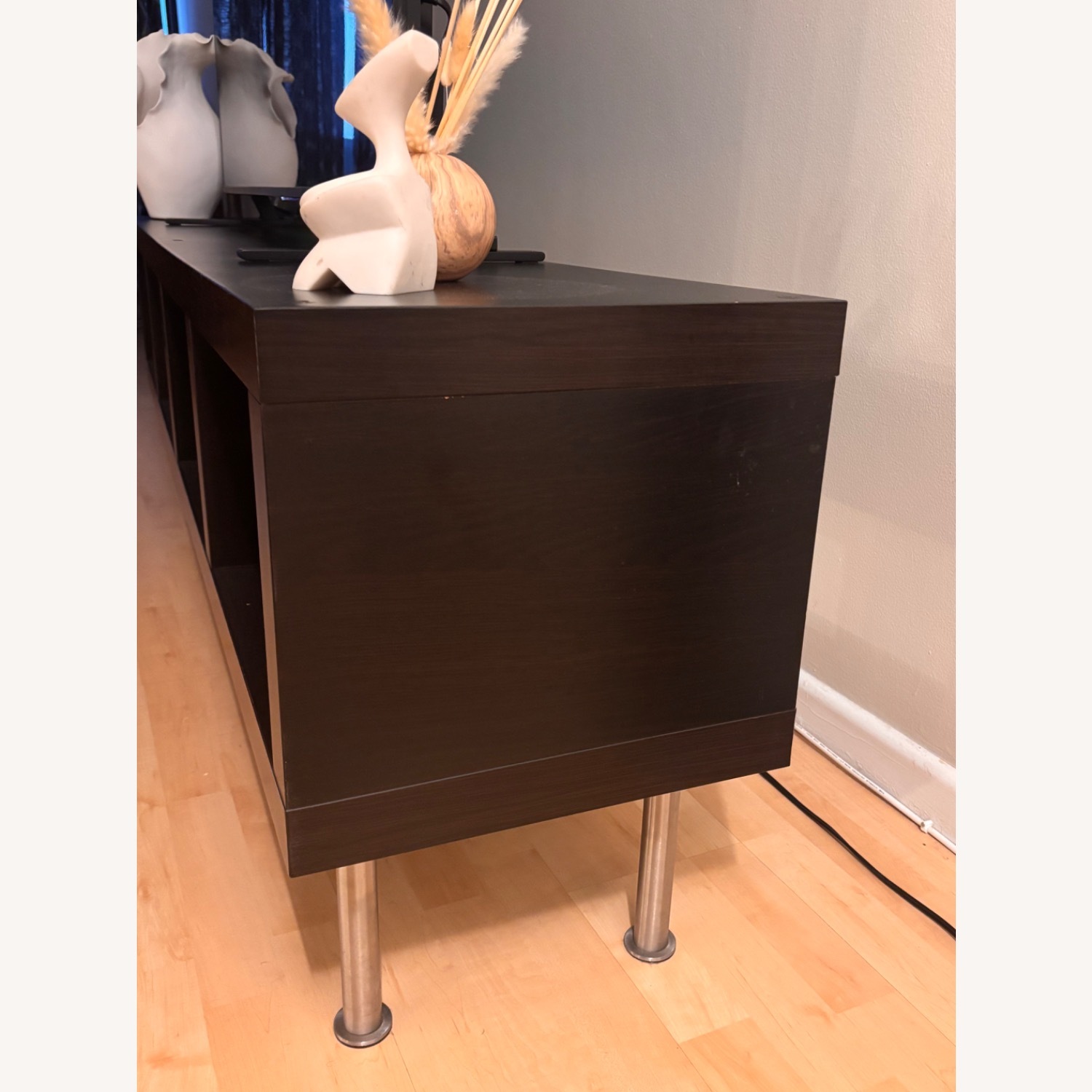 Deep Espresso Storage Bench Console or Shelving - image-2
