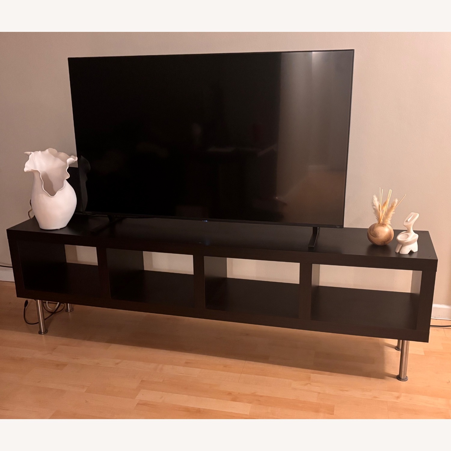 Deep Espresso Storage Bench Console or Shelving - image-1