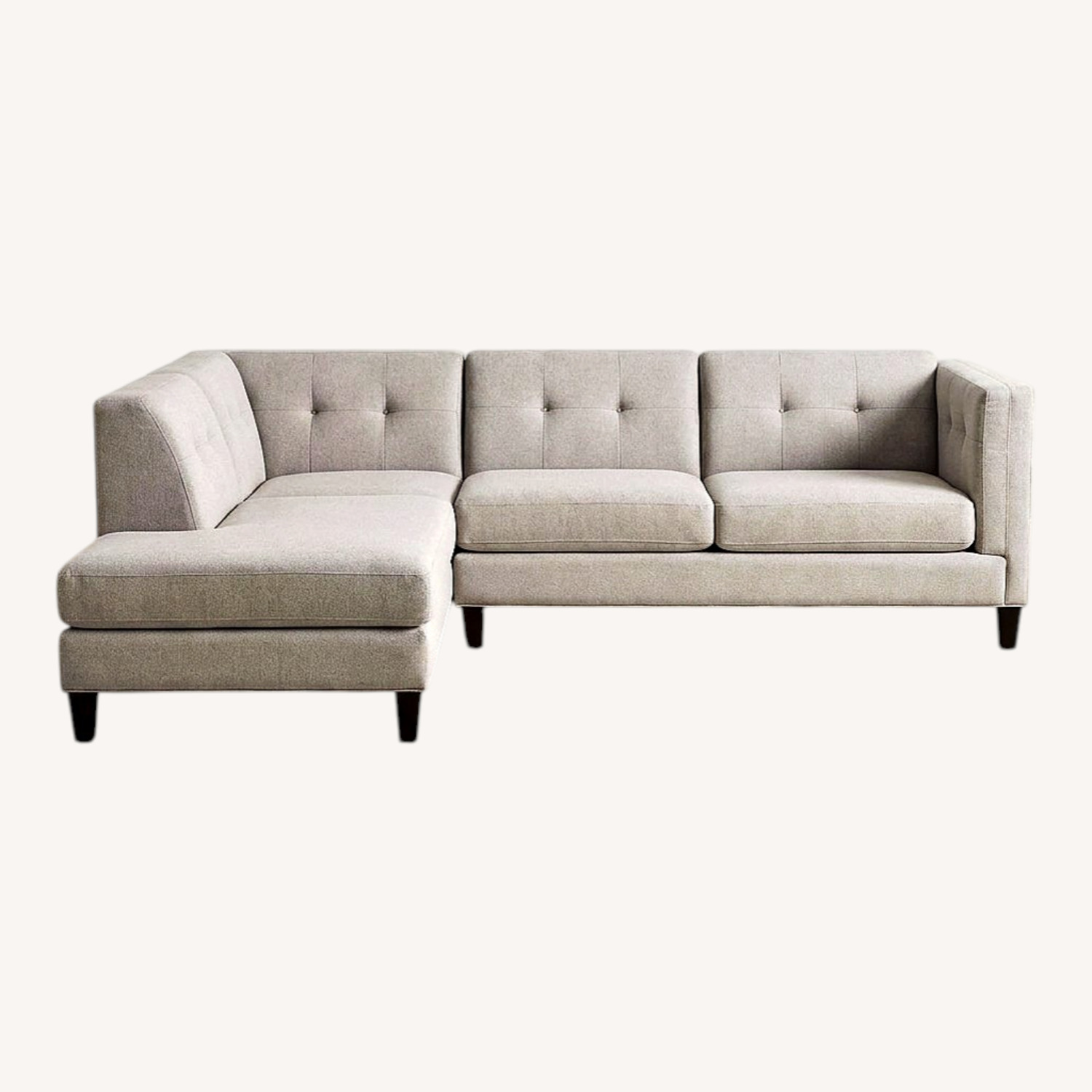 Living Spaces Light Gray Fabric 2 Piece Sectional - image-0