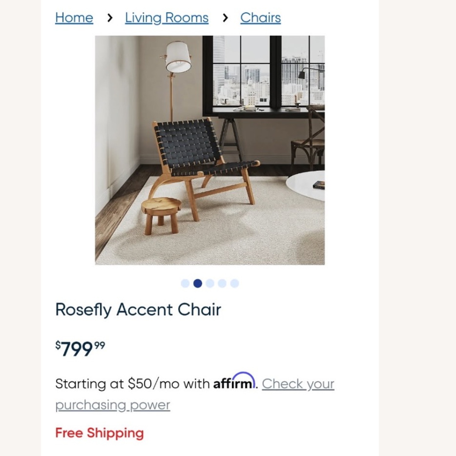 Rosefly Accent Chair - image-3