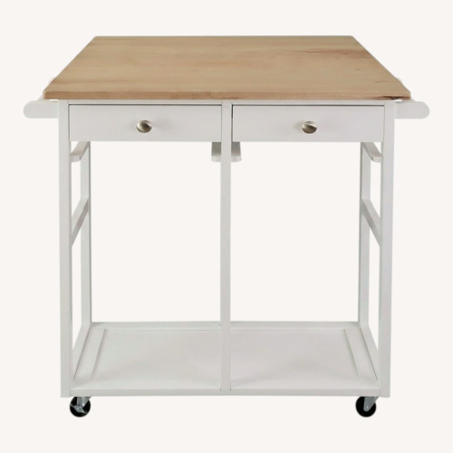 Used Amazon Wood Kitchen Cart for sale on AptDeco