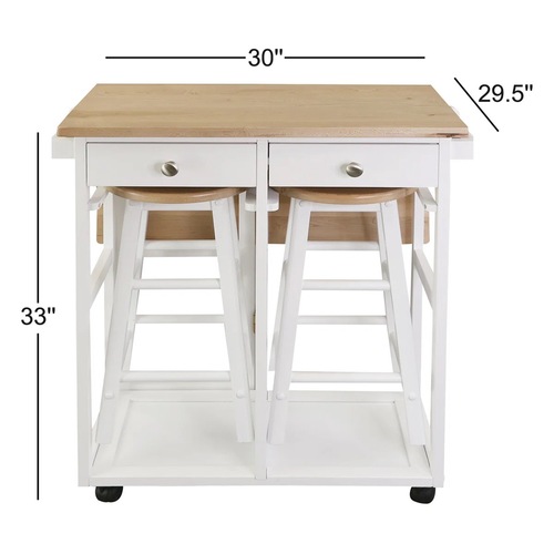 Used Amazon Wood Kitchen Cart for sale on AptDeco