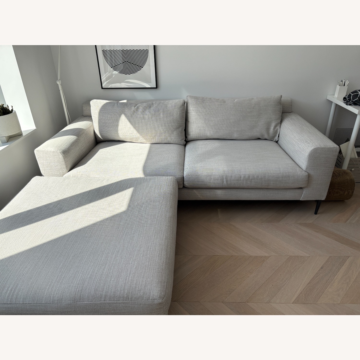 West Elm Harper 86 inch Sofa + Ottoman - image-6