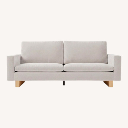 Used West Elm Harmony Light Gray Velvet 2 Seater Sofa for sale on AptDeco
