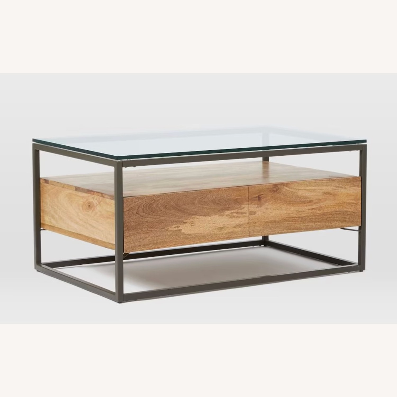 West Elm Box Frame Storage Coffee Table - image-3
