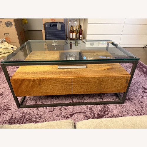 Used West Elm Box Frame Storage Coffee Table for sale on AptDeco