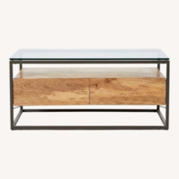 West Elm Box Frame Storage Coffee Table