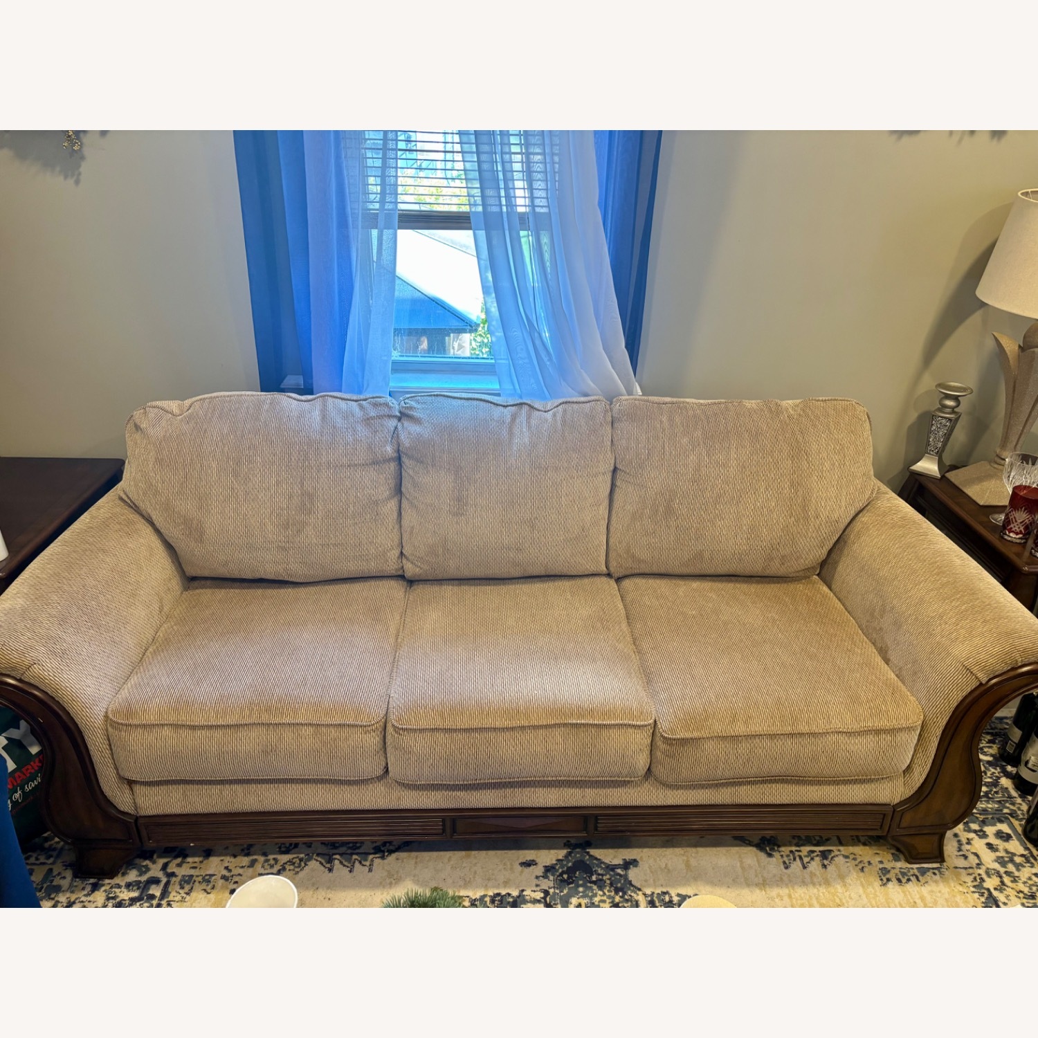 Light Brown 3+ Seater Sofa - image-1