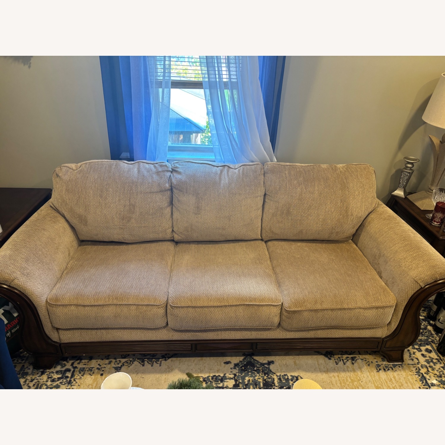 Light Brown 3+ Seater Sofa - image-3