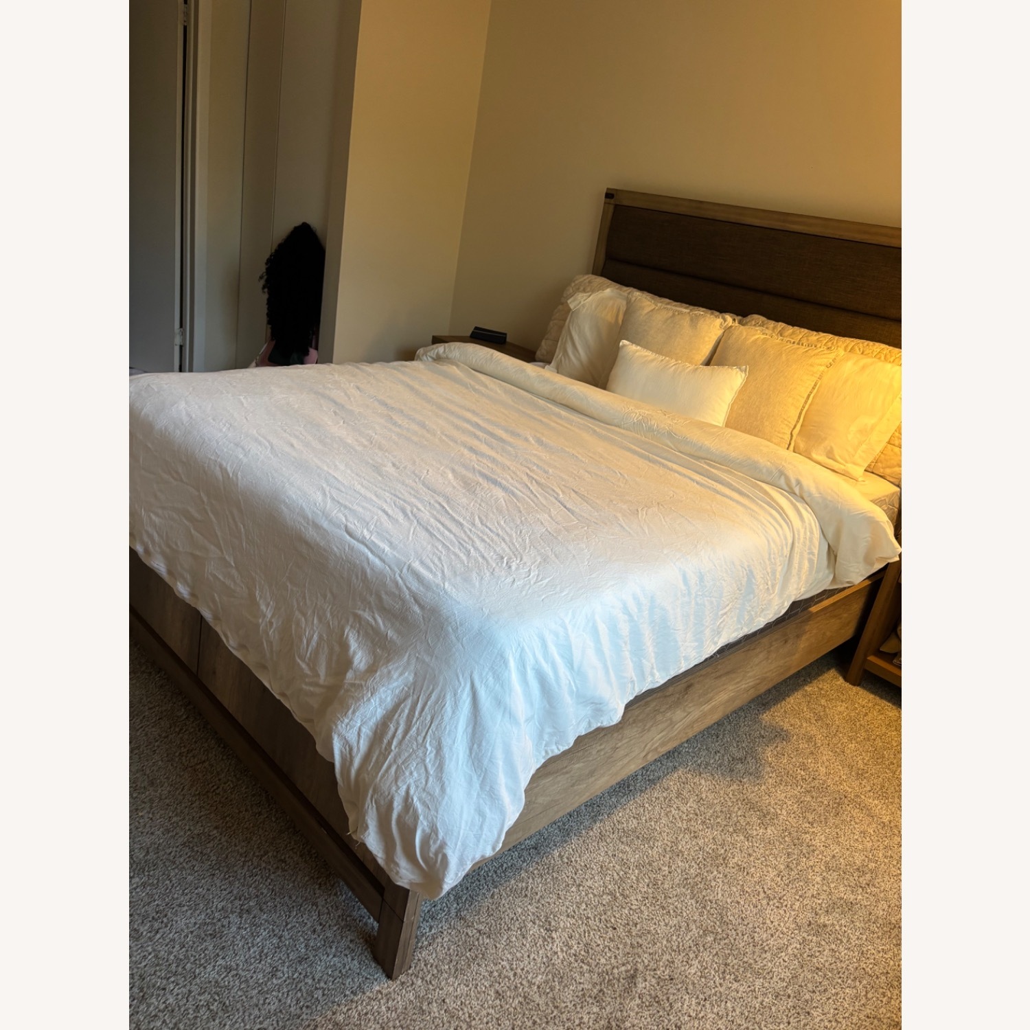 Natural Wood Queen Bed - image-4