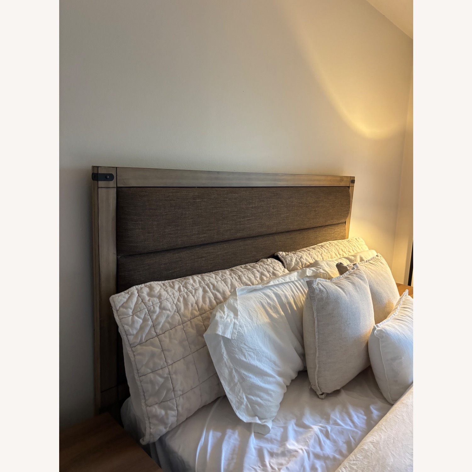 Natural Wood Queen Bed - image-3