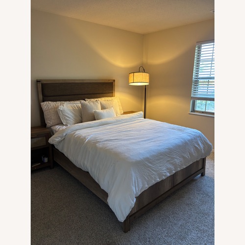 Used Natural Wood Queen Bed for sale on AptDeco