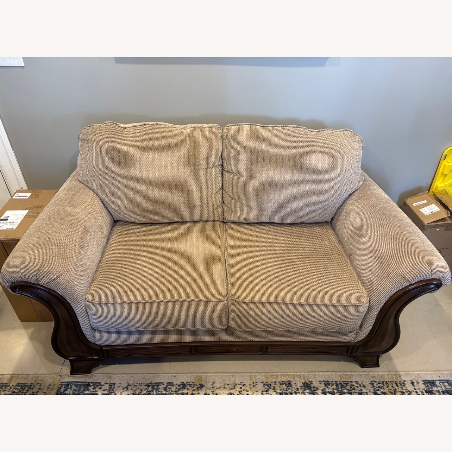 Light Brown 2 Seater Sofa - image-2