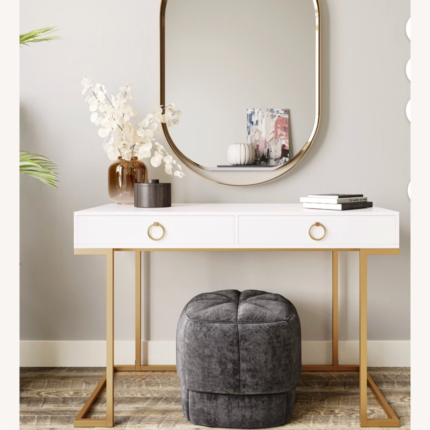 Walmart White Desk - image-2