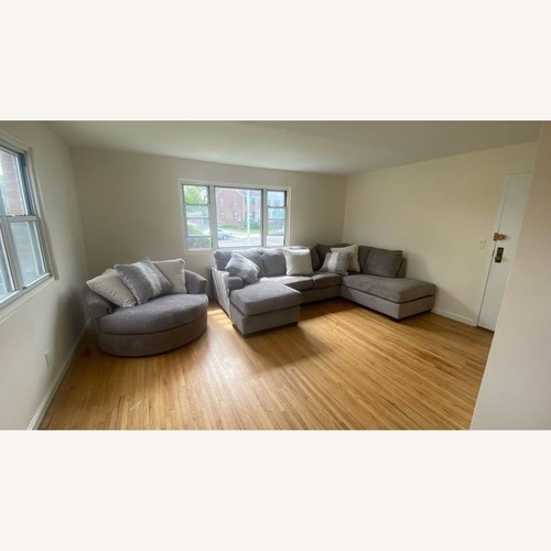 Used Ashley Furniture Light Gray 2 Piece Sectional for sale on AptDeco