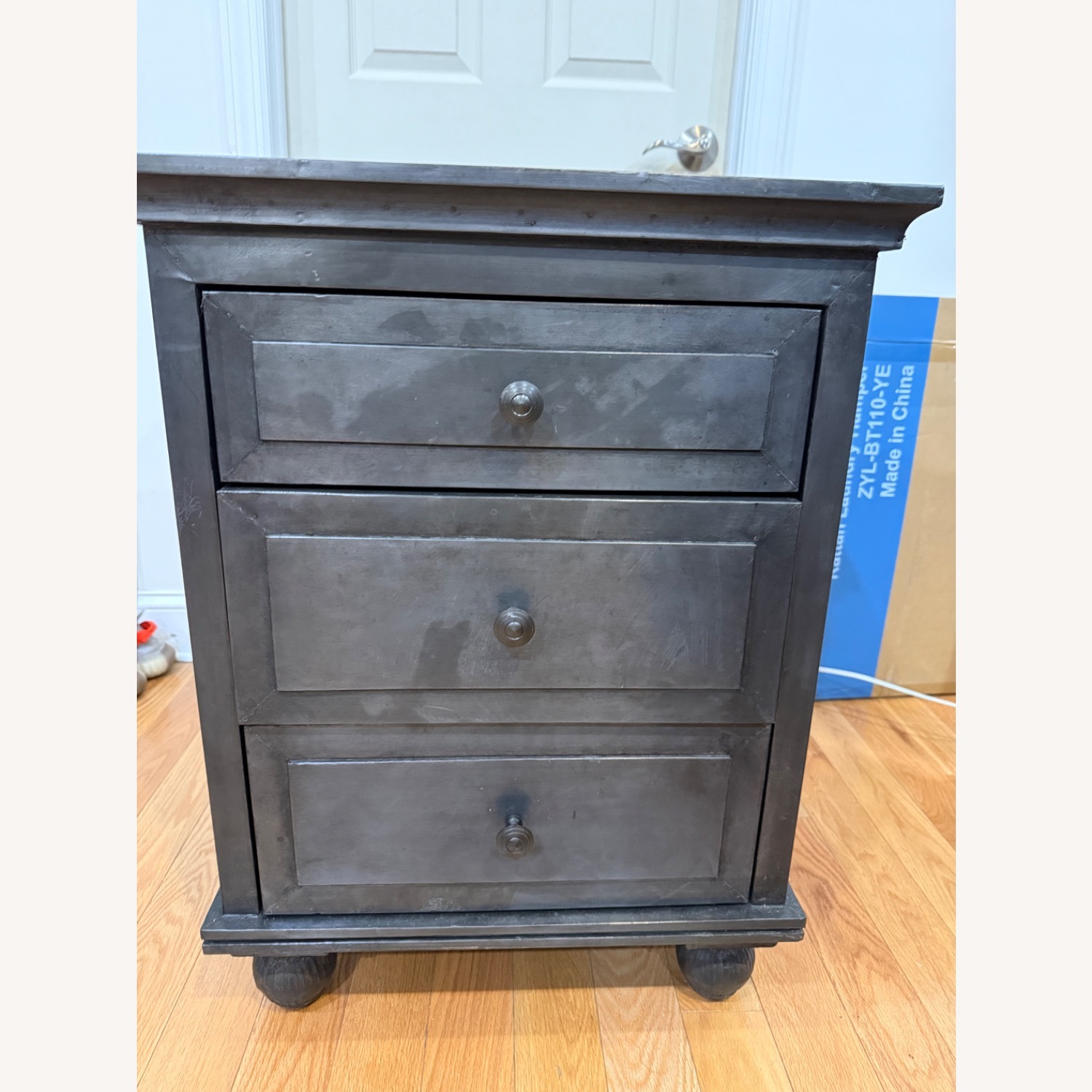 Restoration Hardware Light Gray Nightstands - image-1