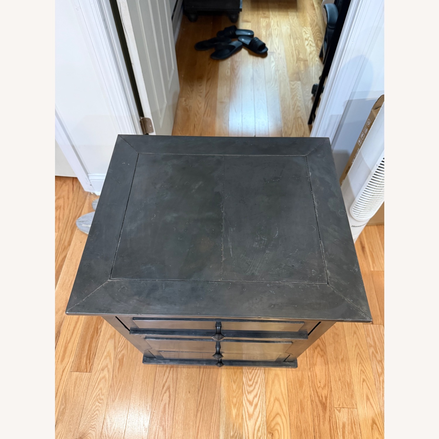 Restoration Hardware Light Gray Nightstands - image-2