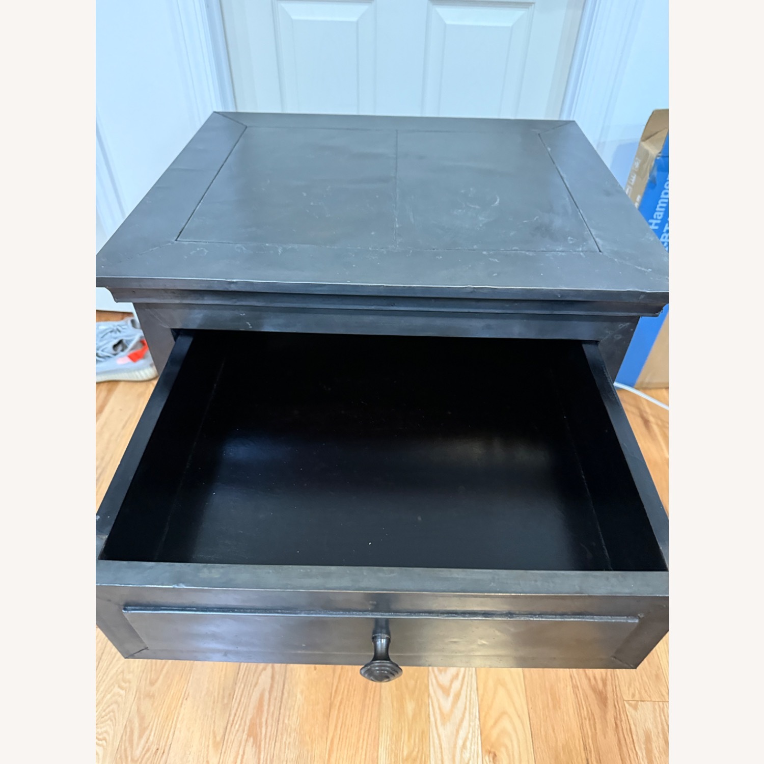 Restoration Hardware Light Gray Nightstands - image-4
