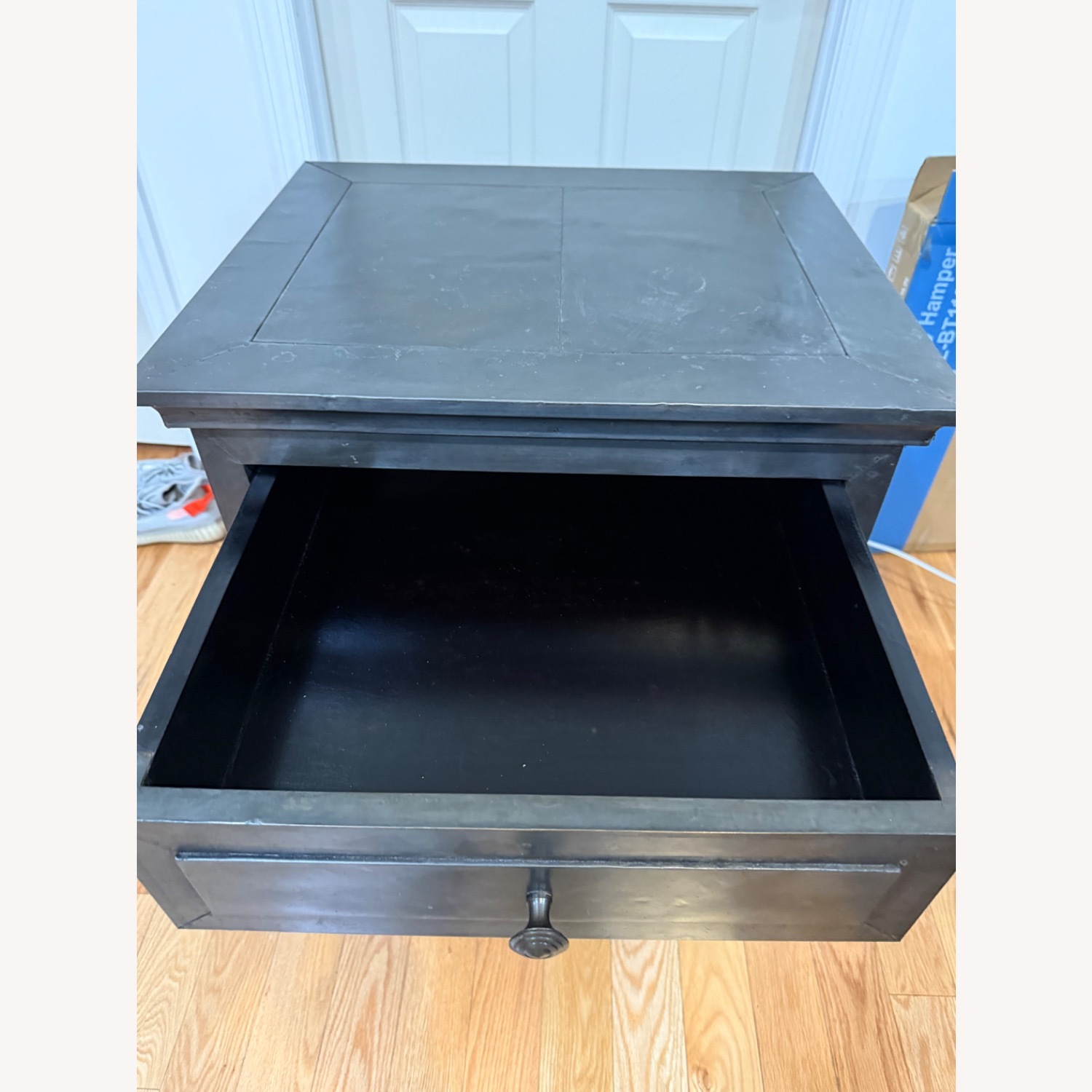 Restoration Hardware Light Gray Nightstands - image-3