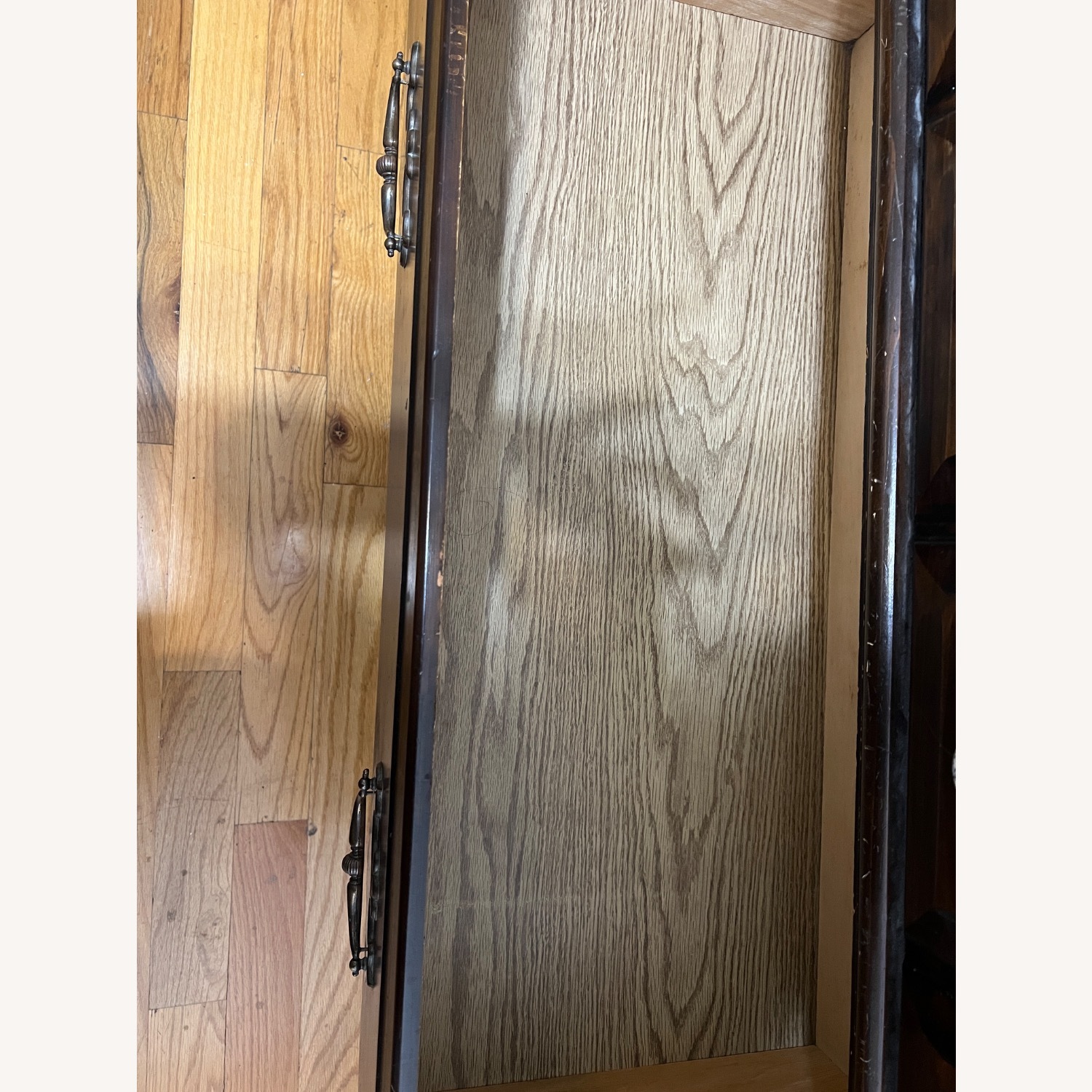 Vintage/Antique Dark Brown Wood Dresser - image-5