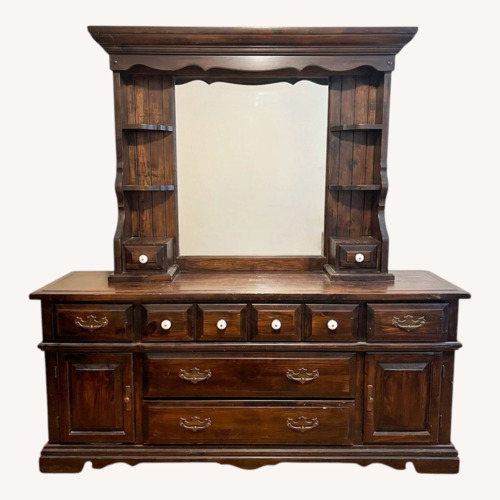 Used Vintage/Antique Dark Brown Wood Dresser for sale on AptDeco