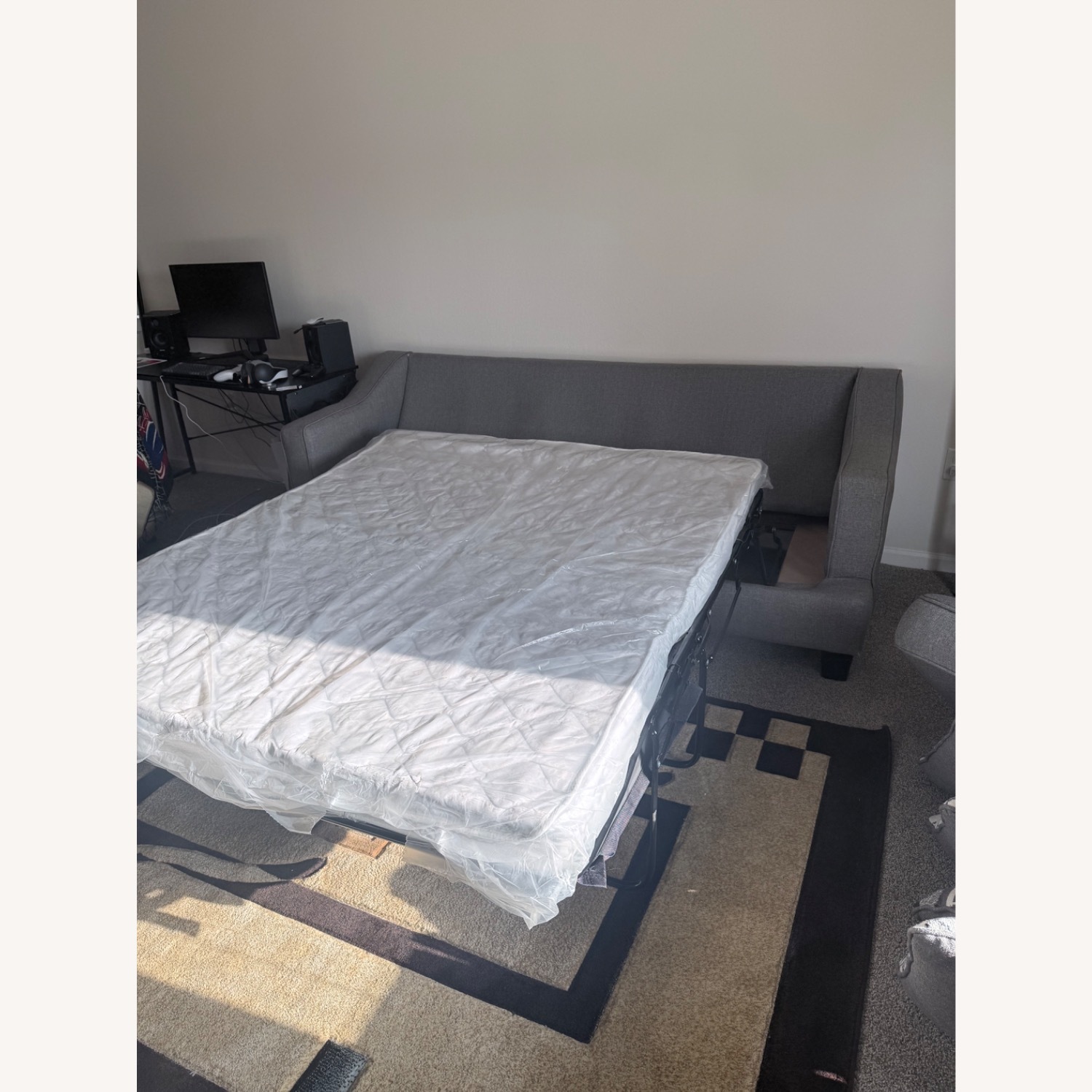 Parkside Place Grey Sleeper Sofa - image-8