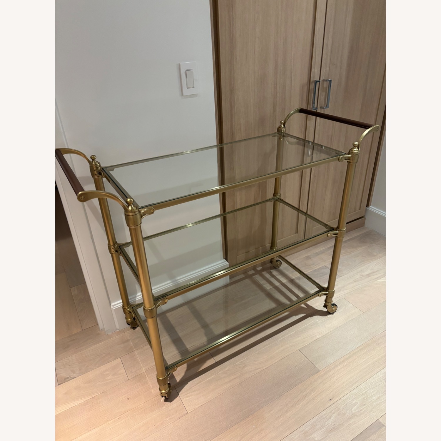 Williams Sonoma Beckett Gold Bar Cart - image-1
