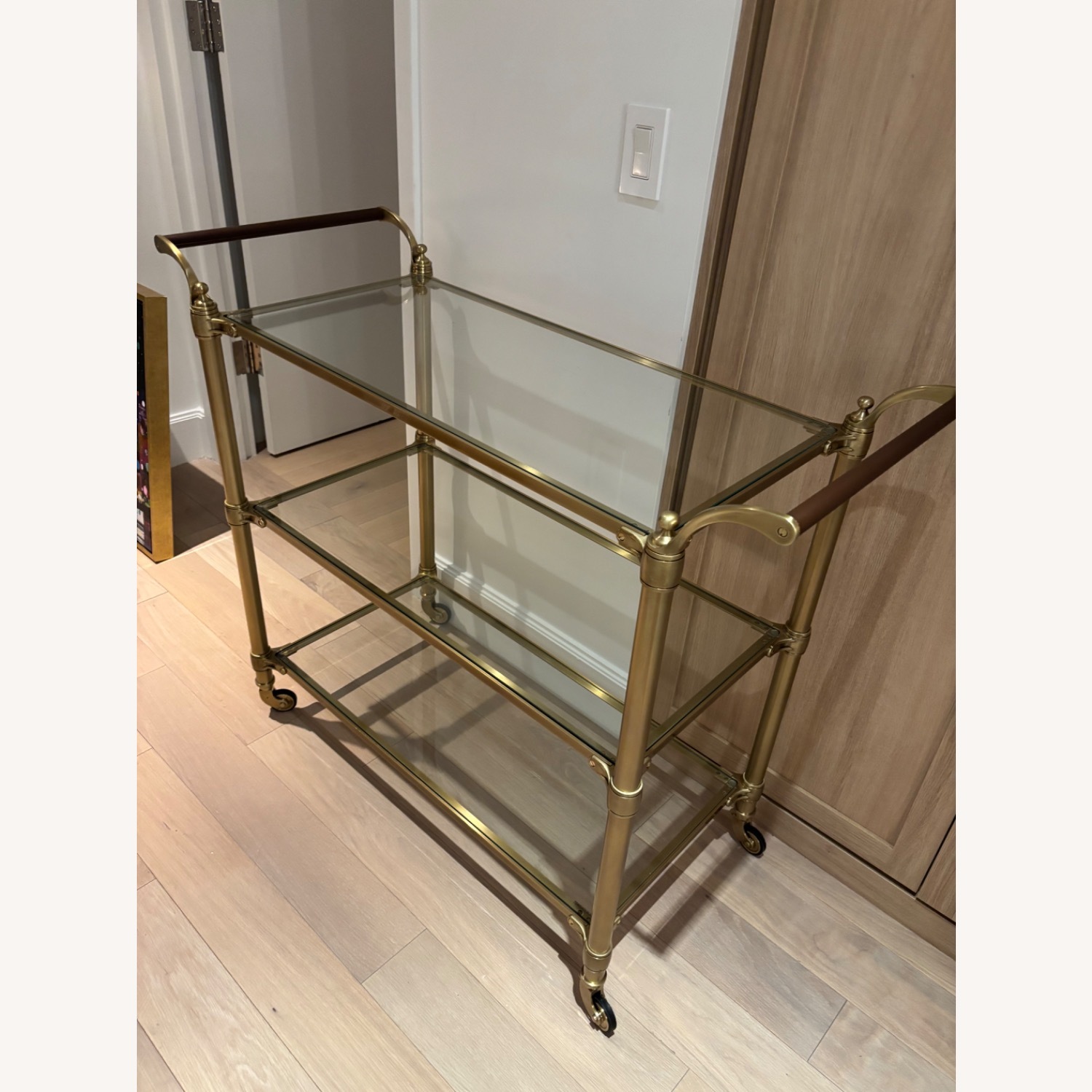 Williams Sonoma Beckett Gold Bar Cart - image-2