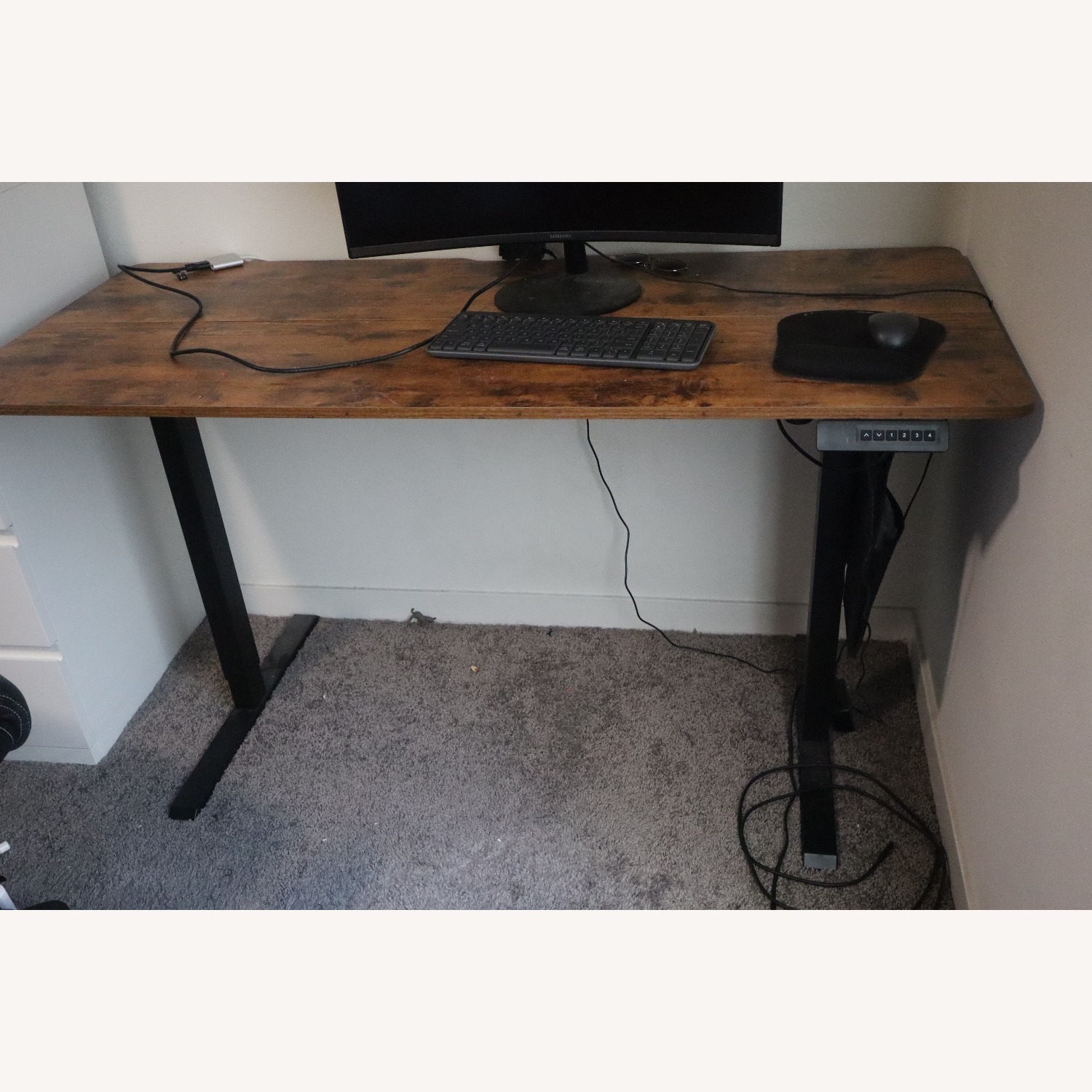 Amazon Electric Standing Desk w Storage Pocket - image-2
