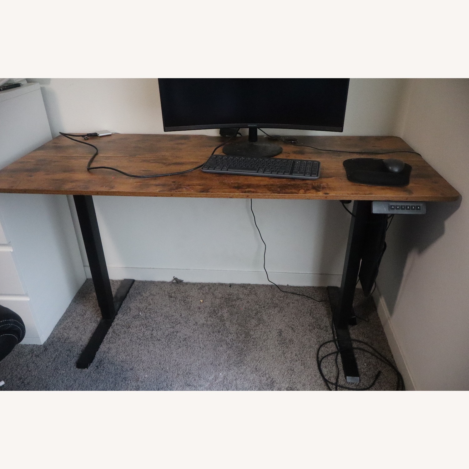 Amazon Electric Standing Desk w Storage Pocket - image-1