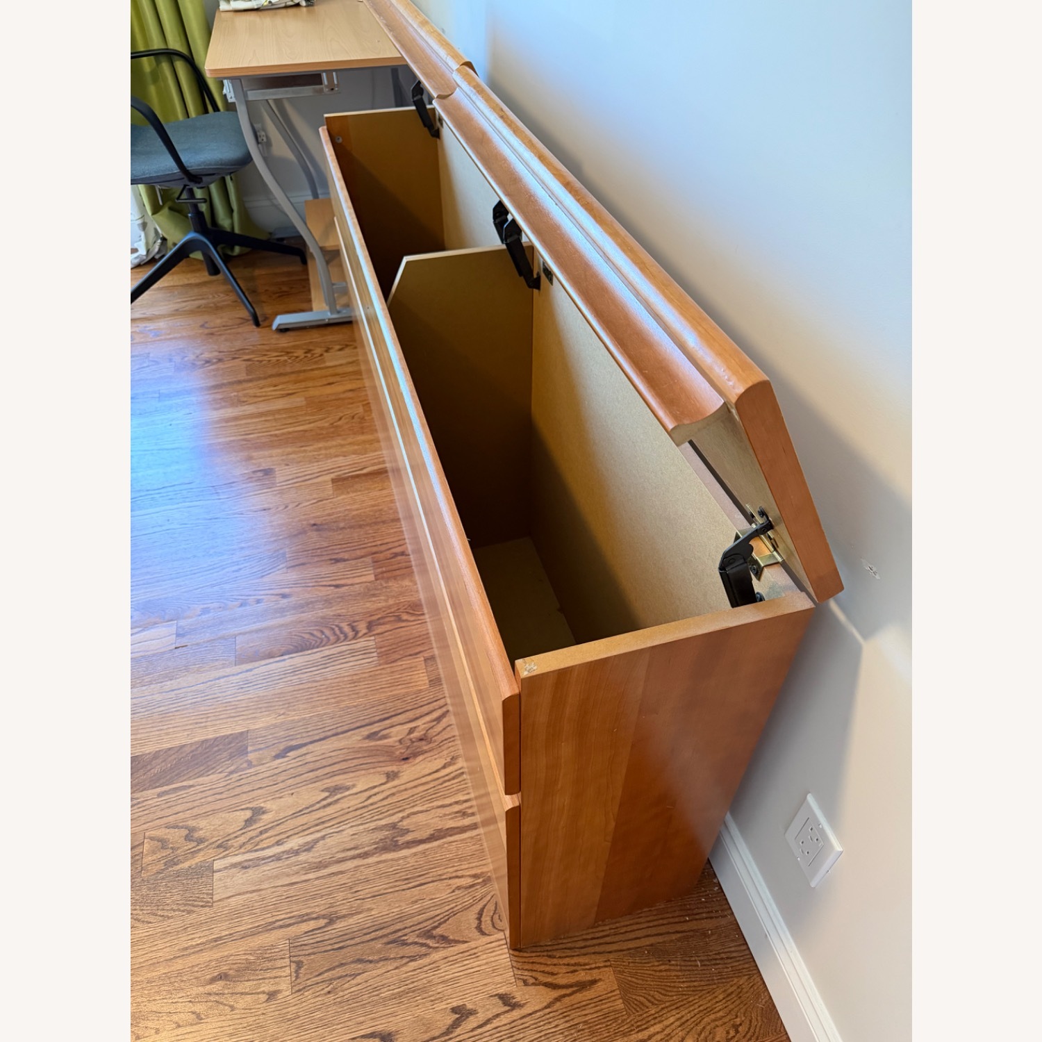 Light Brown Wood Chest - image-2