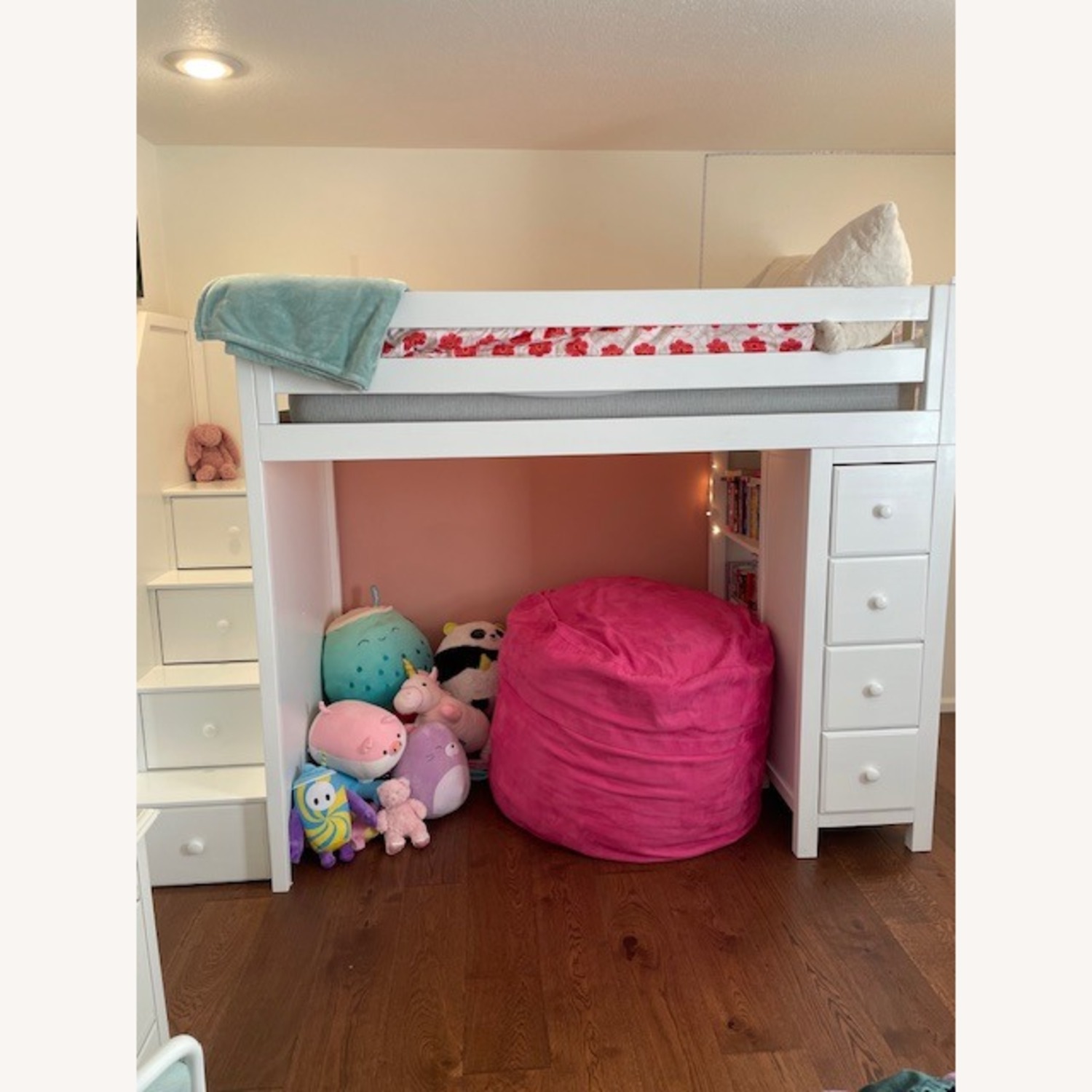 White Wood Loft including Bookshelf, Storage - image-2
