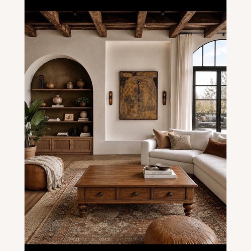 Used Tommy Bahama Dark Brown Wood Coffee Table for sale on AptDeco