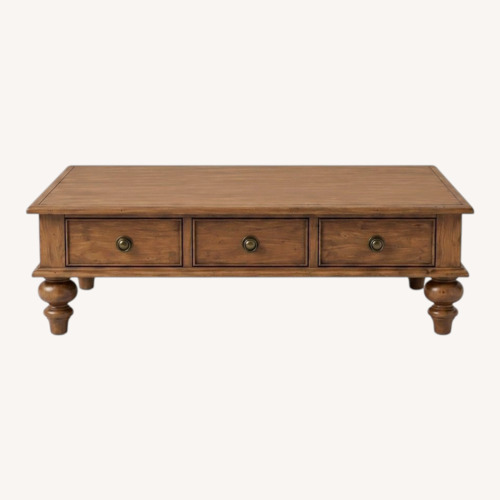 Used Tommy Bahama Dark Brown Wood Coffee Table for sale on AptDeco