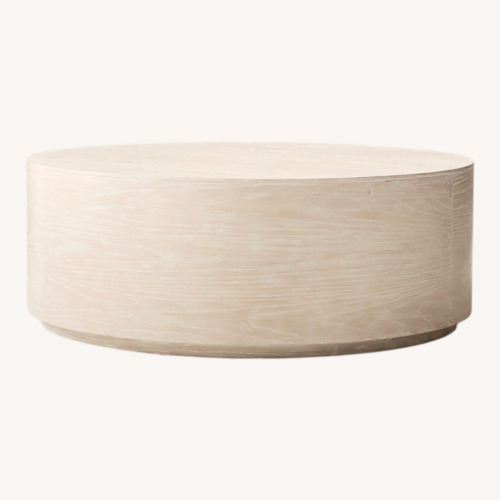 Used West Elm Volume Round Drum Coffee Table for sale on AptDeco
