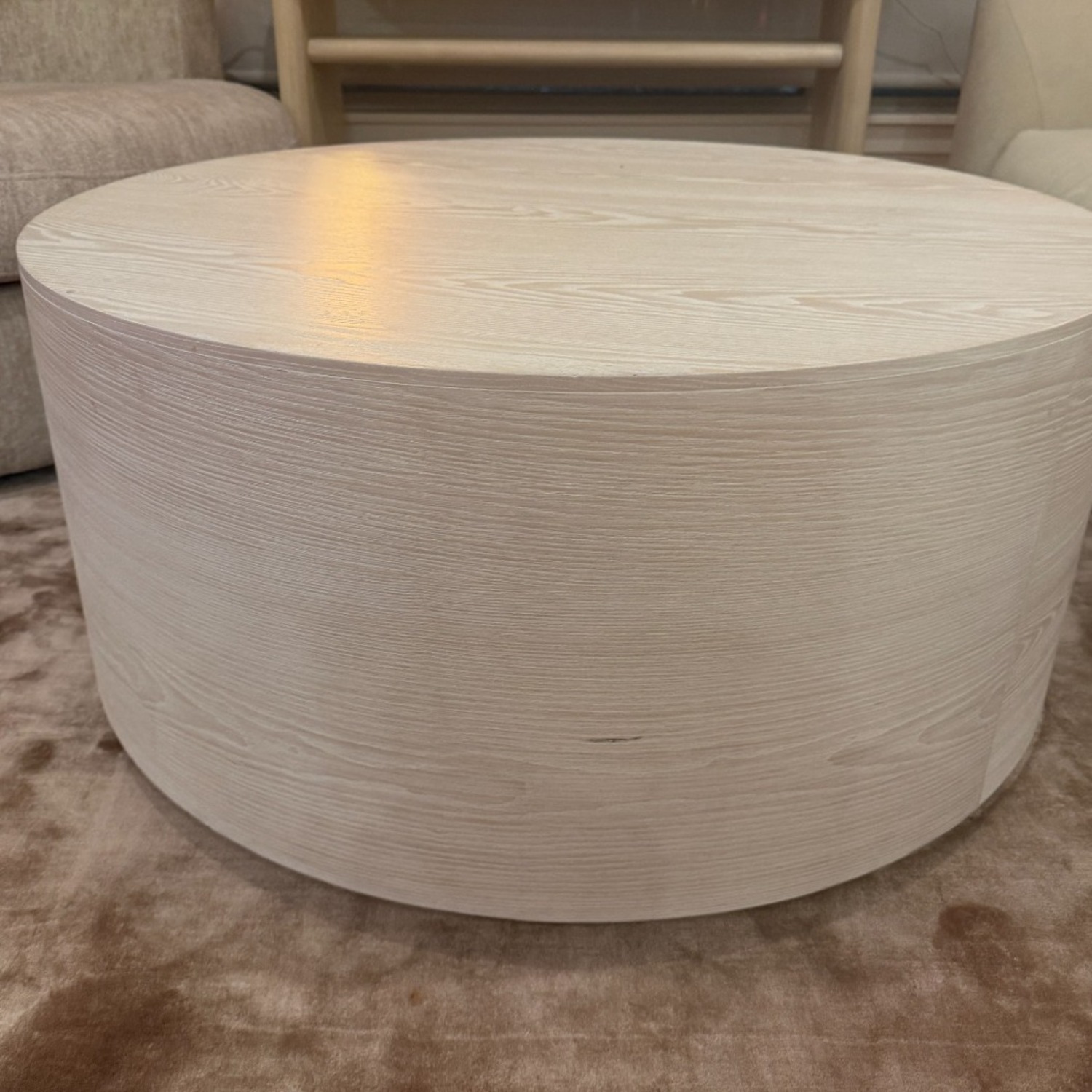 West Elm Volume Round Drum Coffee Table  - image-2
