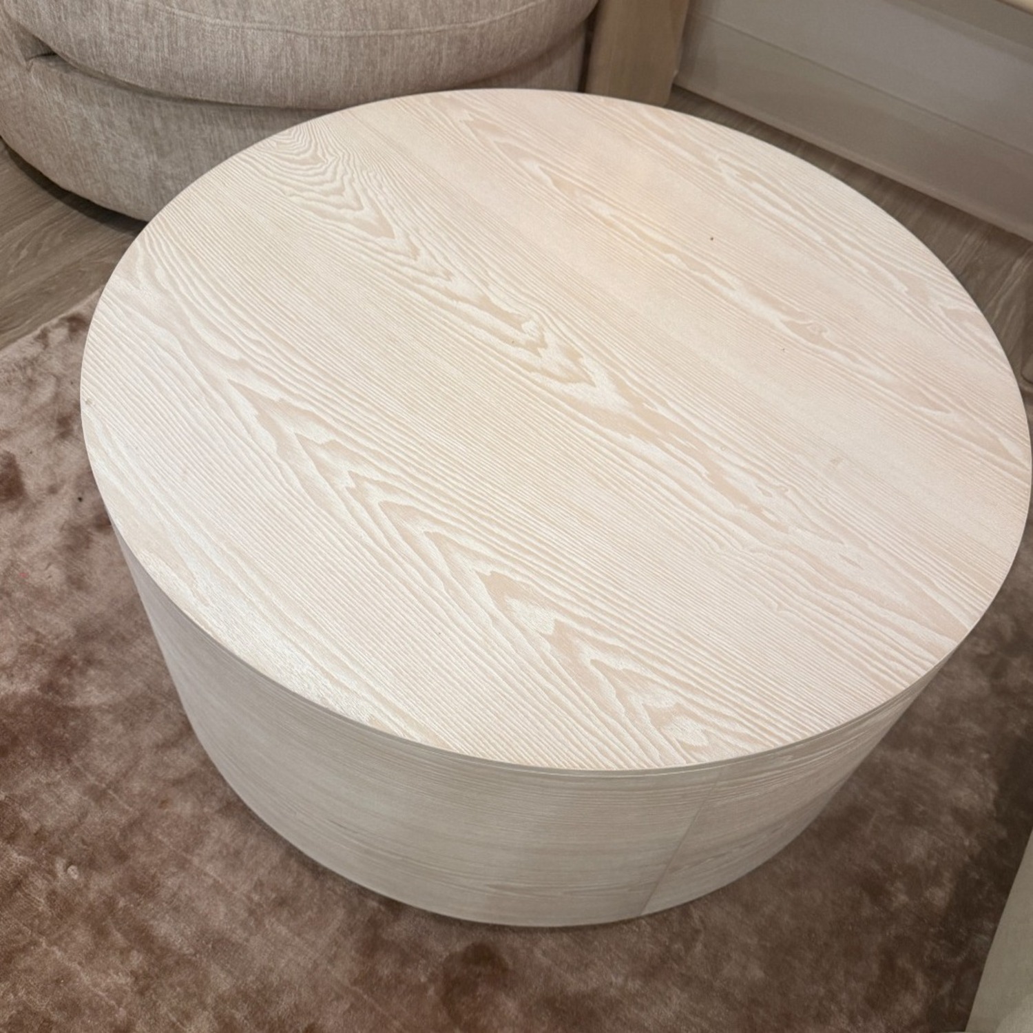 West Elm Volume Round Drum Coffee Table  - image-3