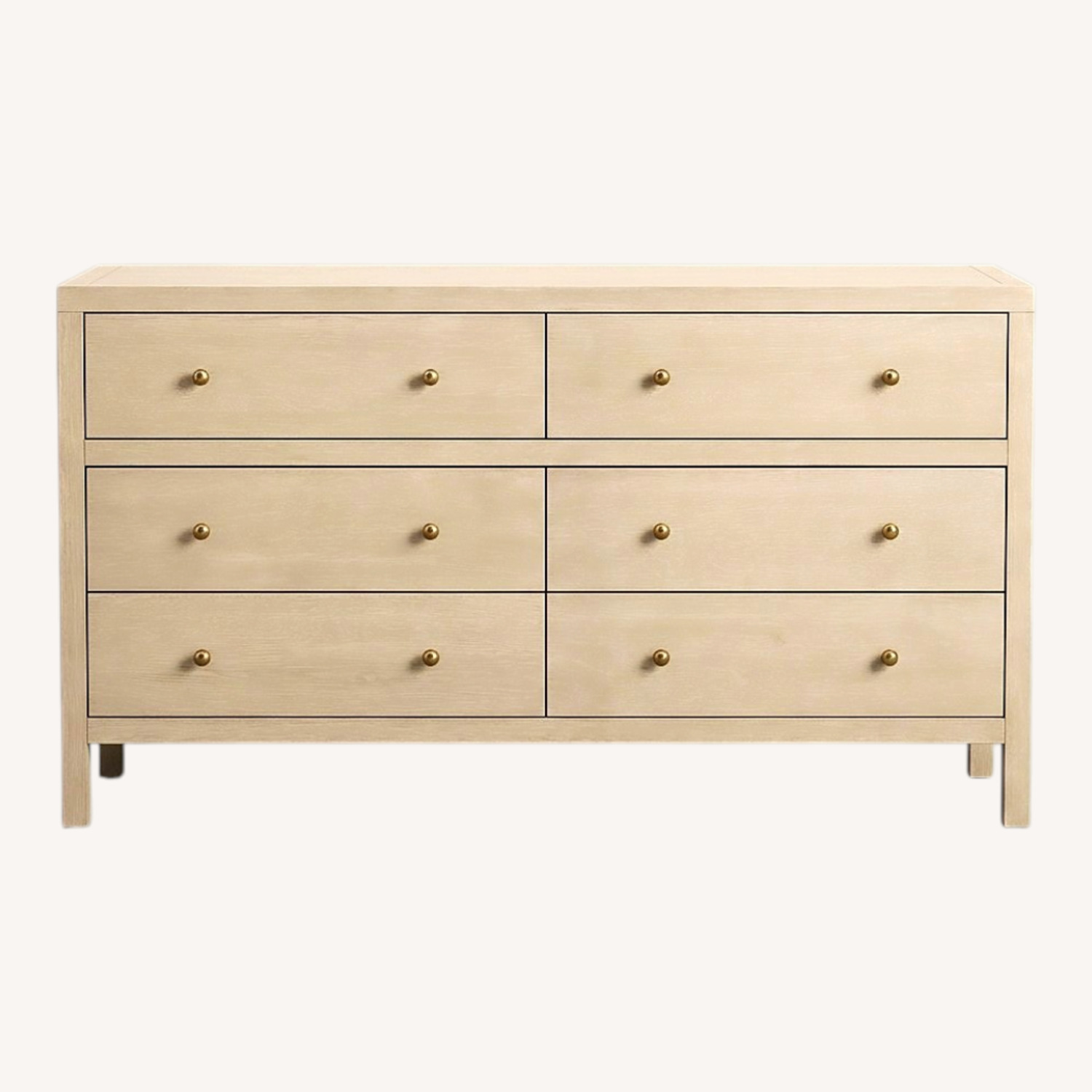 Celine 6-Drawer Dresser Light Ash/Gold - image-0