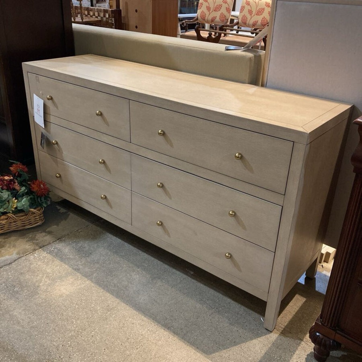 Celine 6-Drawer Dresser Light Ash/Gold - image-2