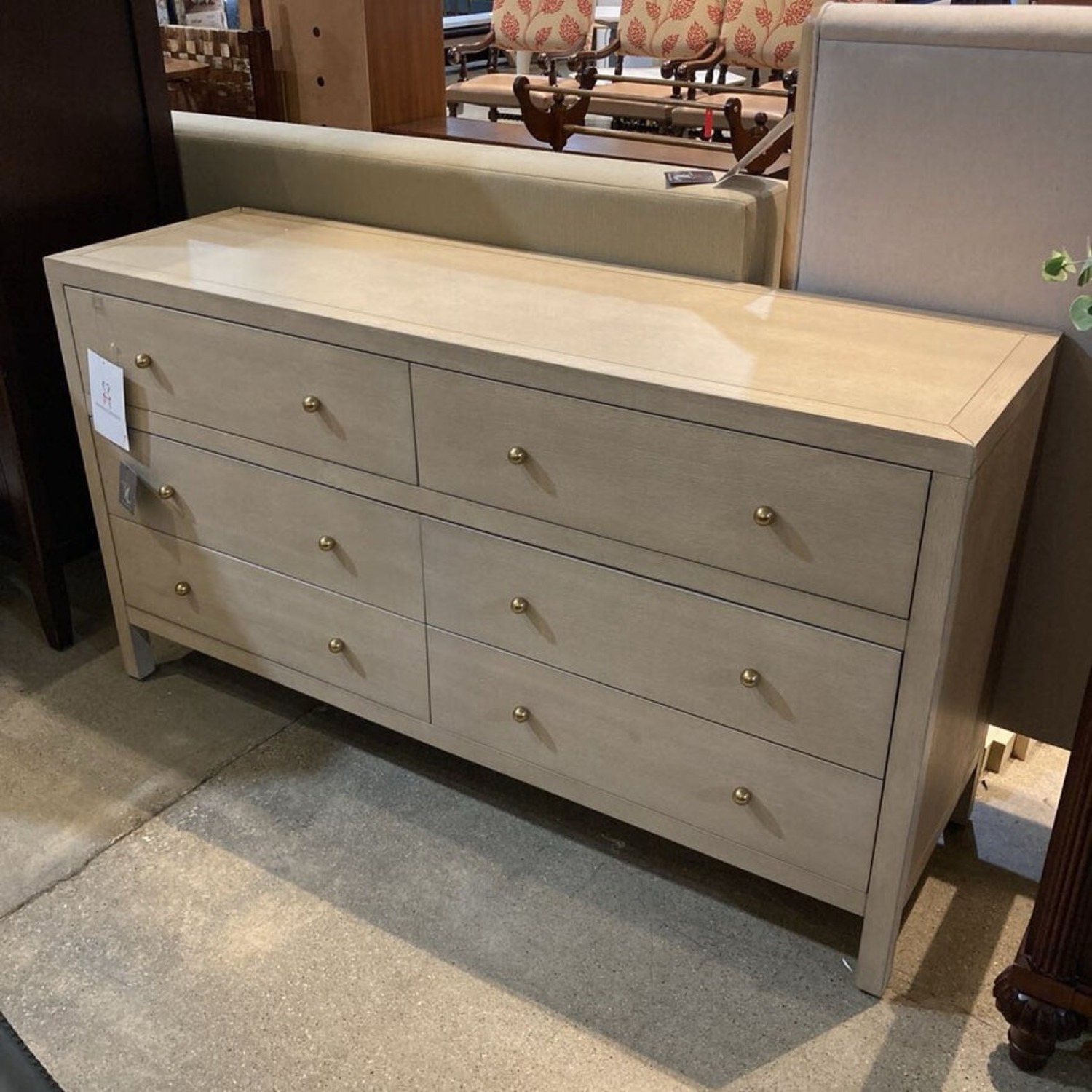 Celine 6-Drawer Dresser Light Ash/Gold - image-1