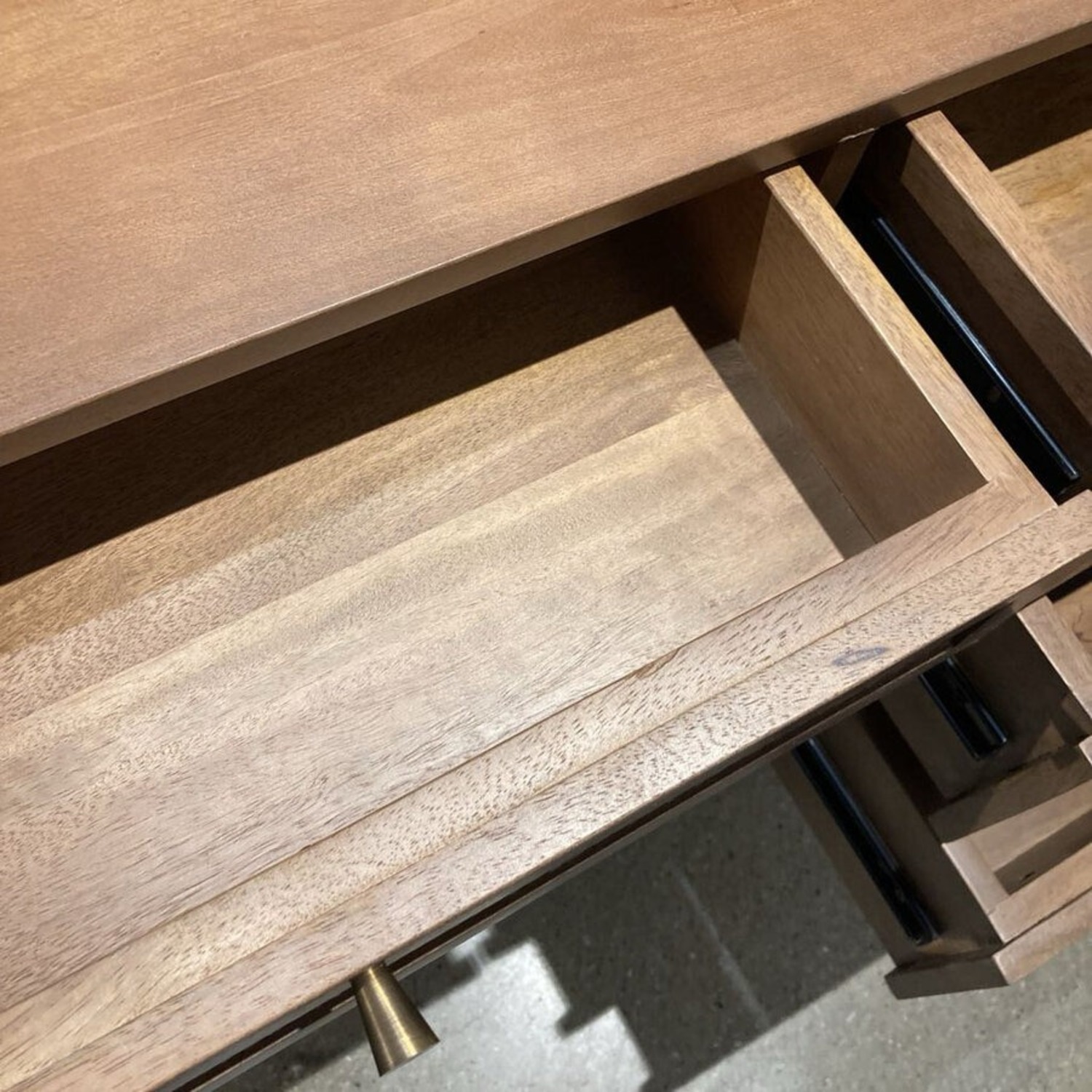 Mercana Grier Solid Wood & Cane 5-Drawer Desk - image-8