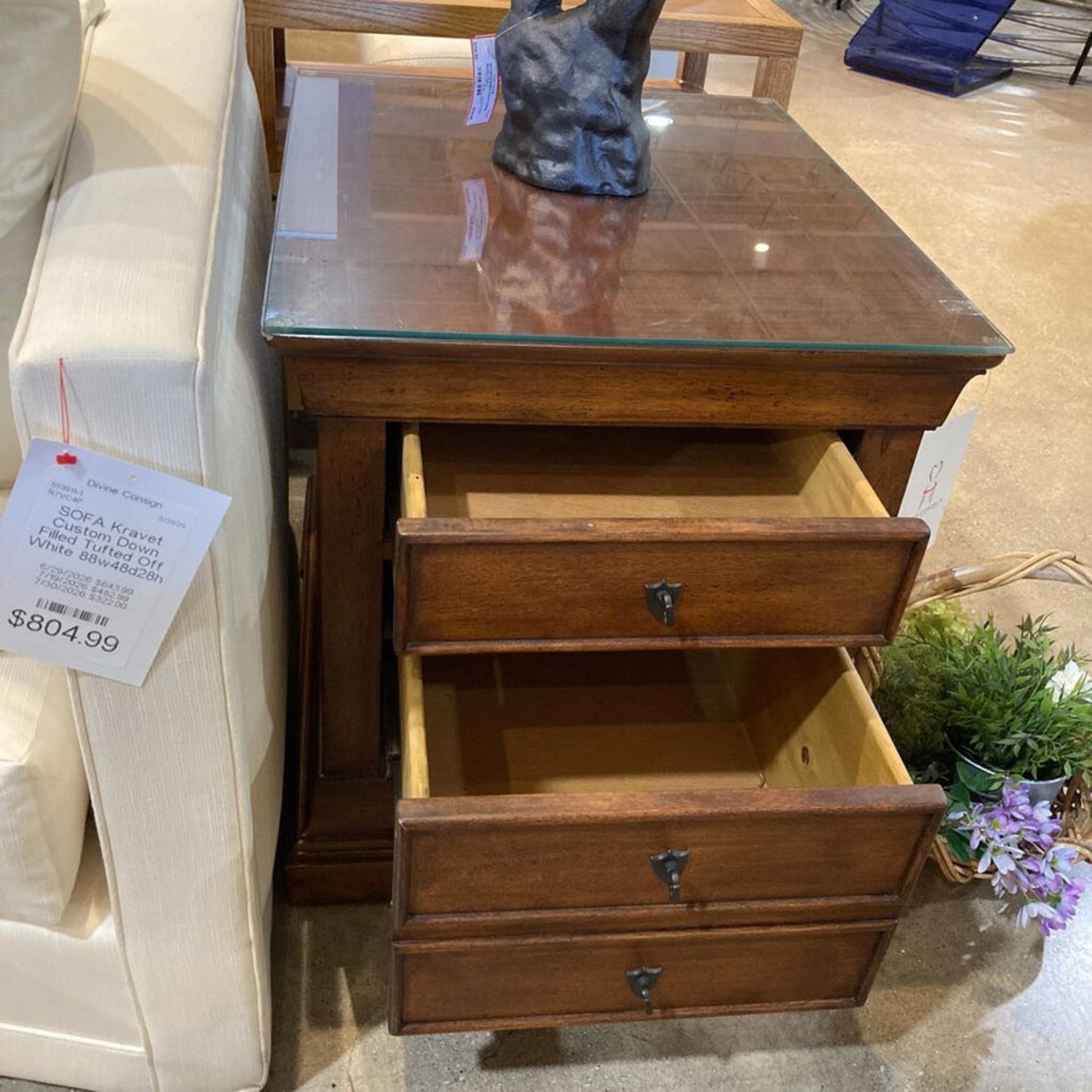 Hooker Furniture Solid Wood 2-Drawer Side Table - image-7